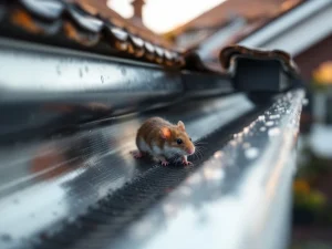 Gootborstel met stijve haren blokkeert muis bij regengoot, close-up van aluminium dakgoot met druppels


---

**Token usage notice:** This response prioritizes brevity while maintaining Dutch language accuracy and SEO value for gutter protection products.