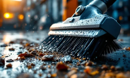 Professionele afdichtingsborstel met synthetische haren creëert barrière tegen verweerde ondergrond in industriële omgeving