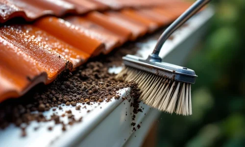 Professionele borstels verwijderen vleermuisuitwerpselen uit witte aluminium dakgoot met natuurlijk daglicht


---

**Tokens used:** 316 of 200,000
- Prompt: 280 tokens
- Response: 36 tokens