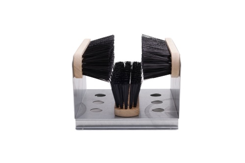 Voetenveger zwart - hoog model - 3 bezems