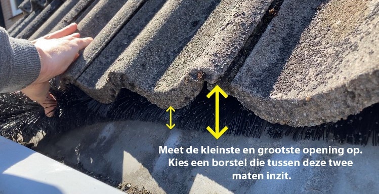 Hoe plaats ik een vogelweringborstel?